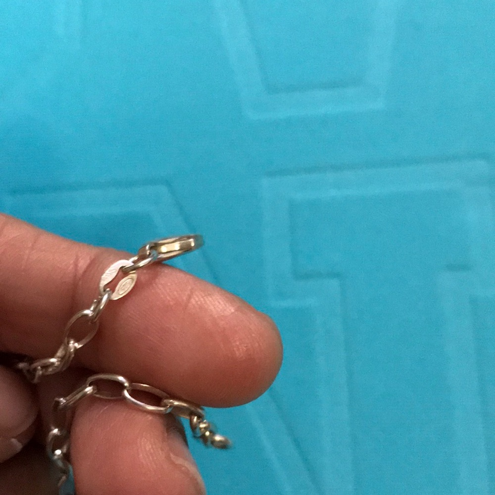 🎀925 stamped sterling bracelet w/ crown charm 👑 - Picture 4 of 7